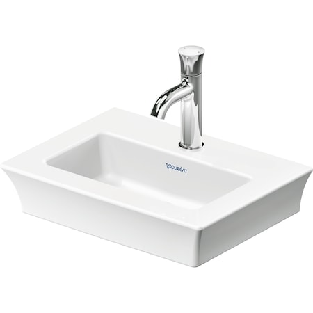 Duravit White Tulip Hand Sink 17 3/4  White High Gloss, Faucet Hole Platform, Number Of Faucet Holes: 1 - 0737450041